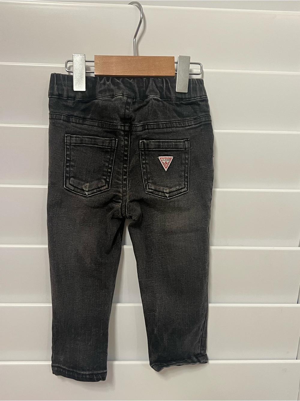 Guess Kids Black Washed Denim Baby Jeans